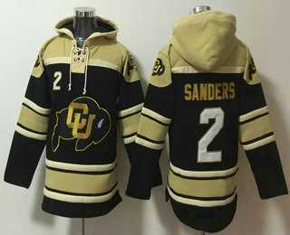 Men's Colorado Buffaloes #2 Shedeur Sanders Black Ageless Must Have Lace Up Pullover Hoodie,We sell and wholesale Men's Colorado Buffaloes #2 Shedeur Sanders Black Ageless Must Have Lace Up Pullover Hoodie on line form chian!
